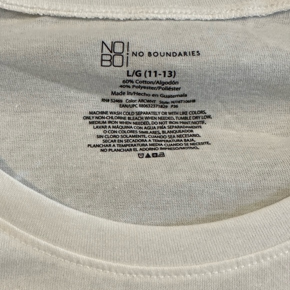 NWT (LOT of 10) No Boundaries White T Shirts (L) - Picture 4 of 4